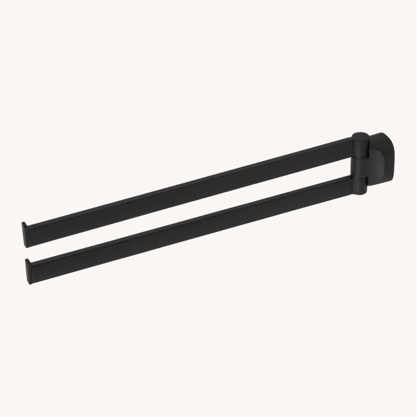Handdoekhouder 2-armig stang mat zwart