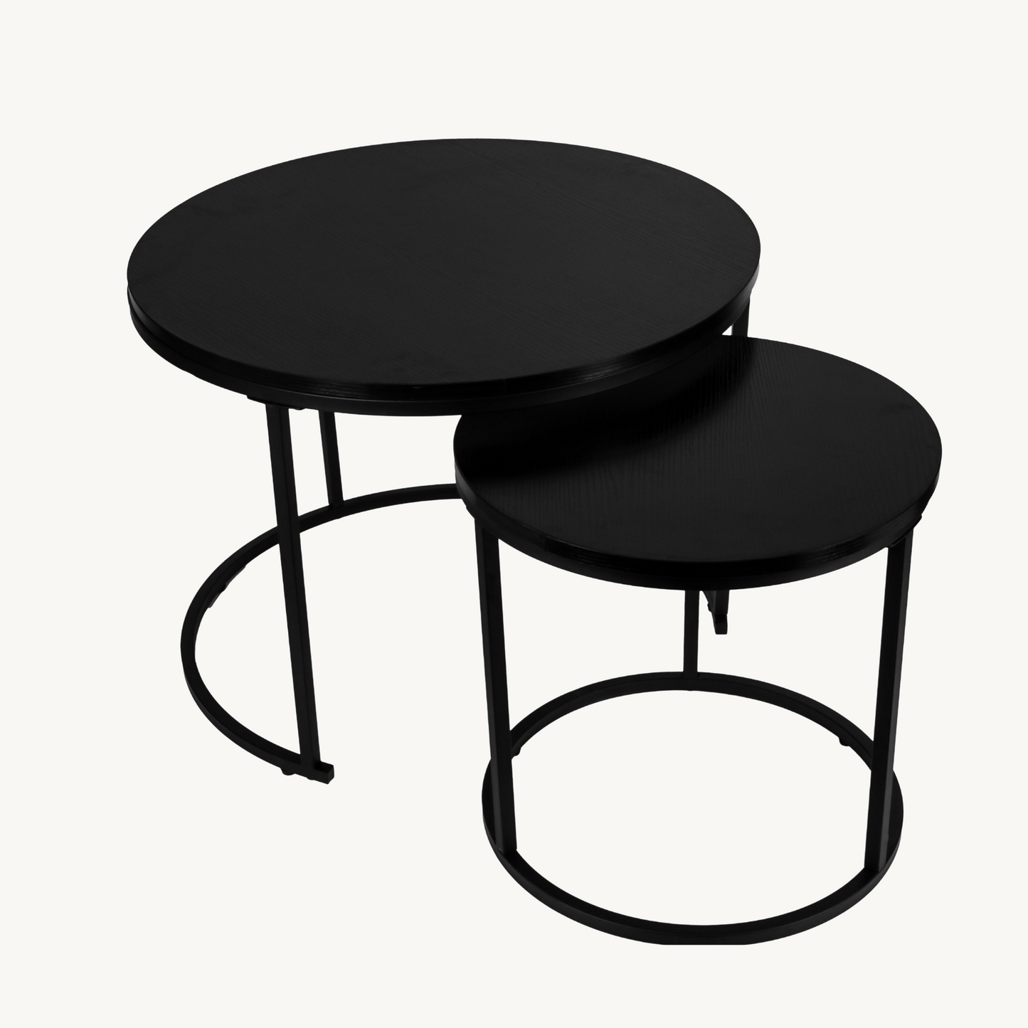 Salontafel Zwart set van 2 - 60 & 40 CM