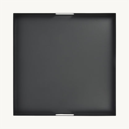 Dienblad vierkant metaal zwart 40cm