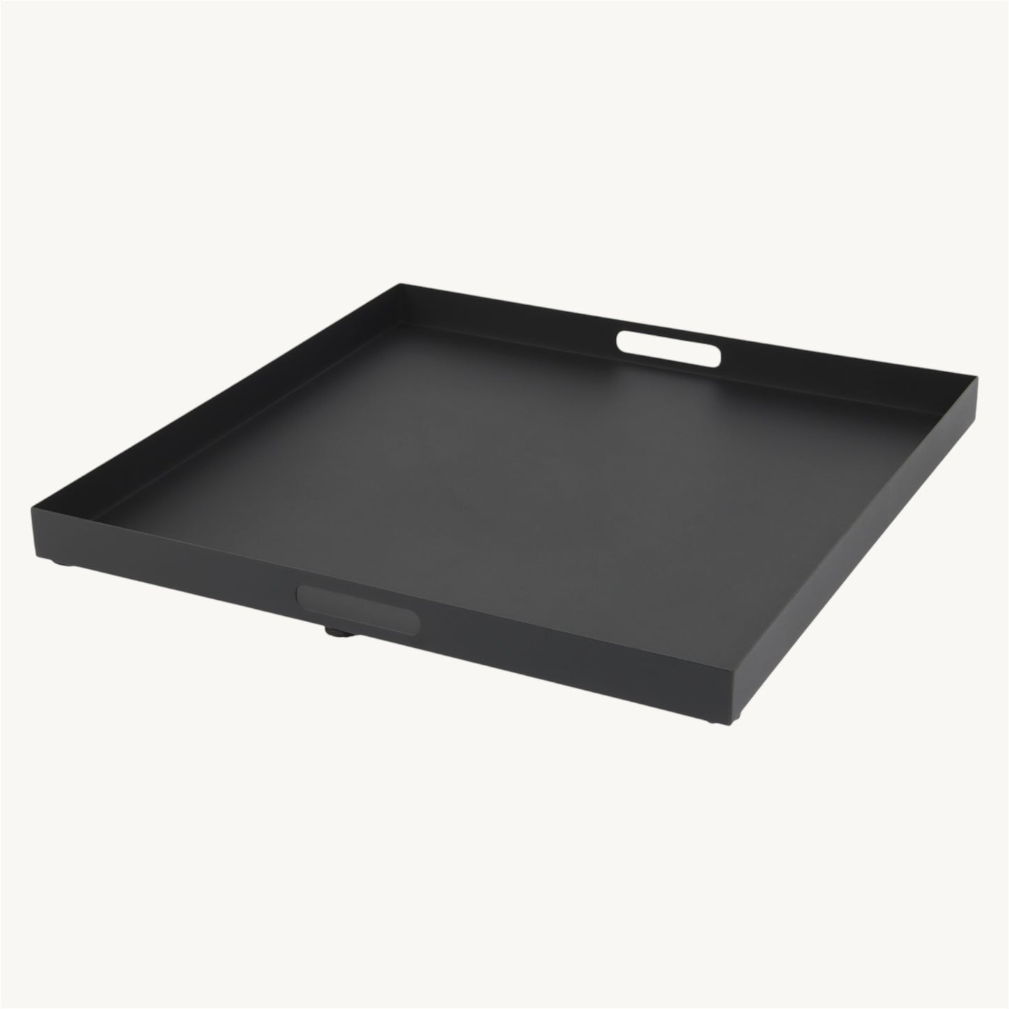 Dienblad vierkant metaal zwart 40cm