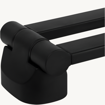 Handdoekhouder 2-armig stang mat zwart