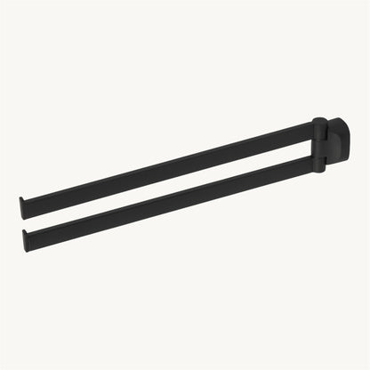Handdoekhouder 2-armig stang mat zwart